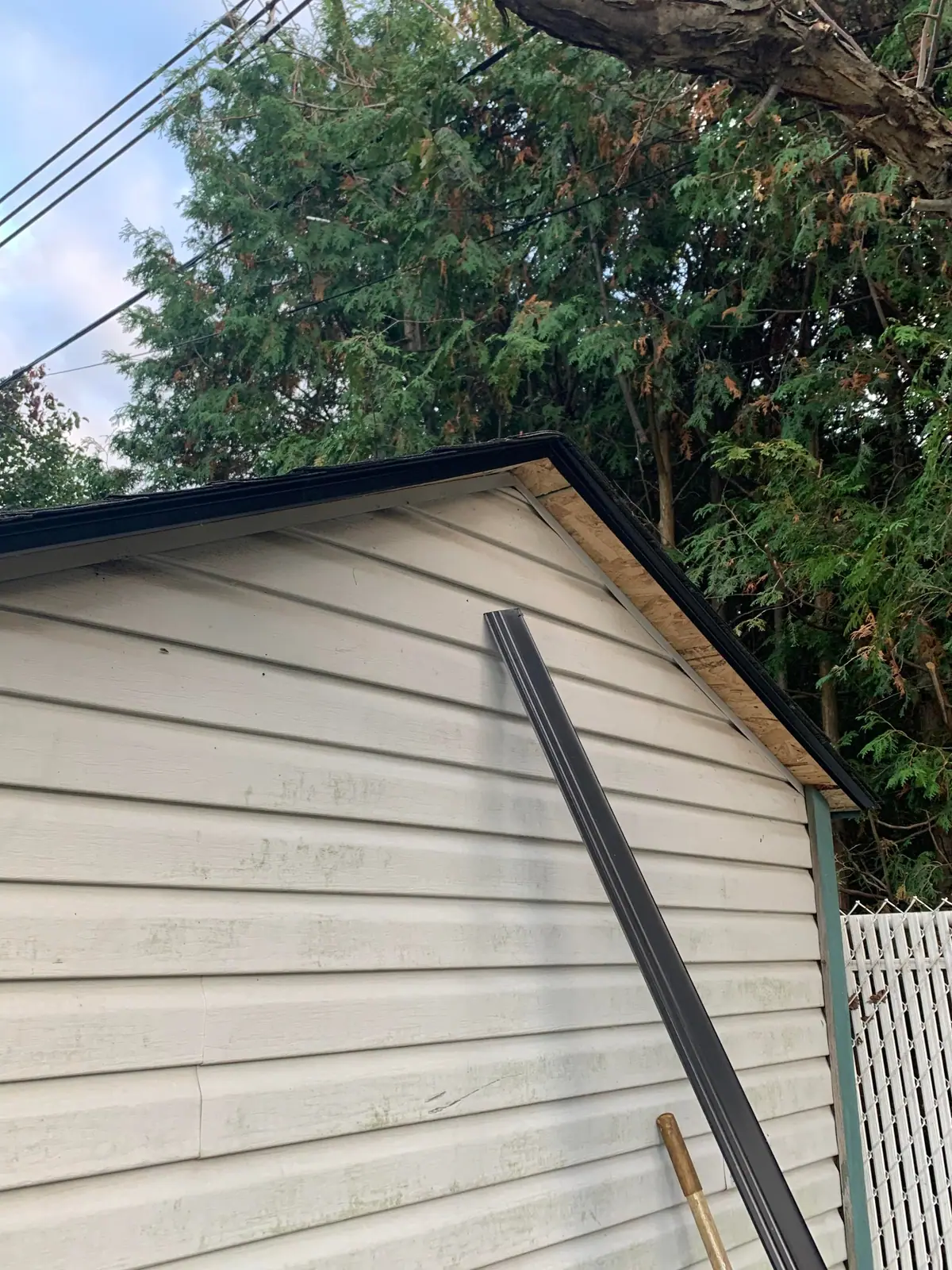 Bord de toit et fascia — remise en état du cabanon